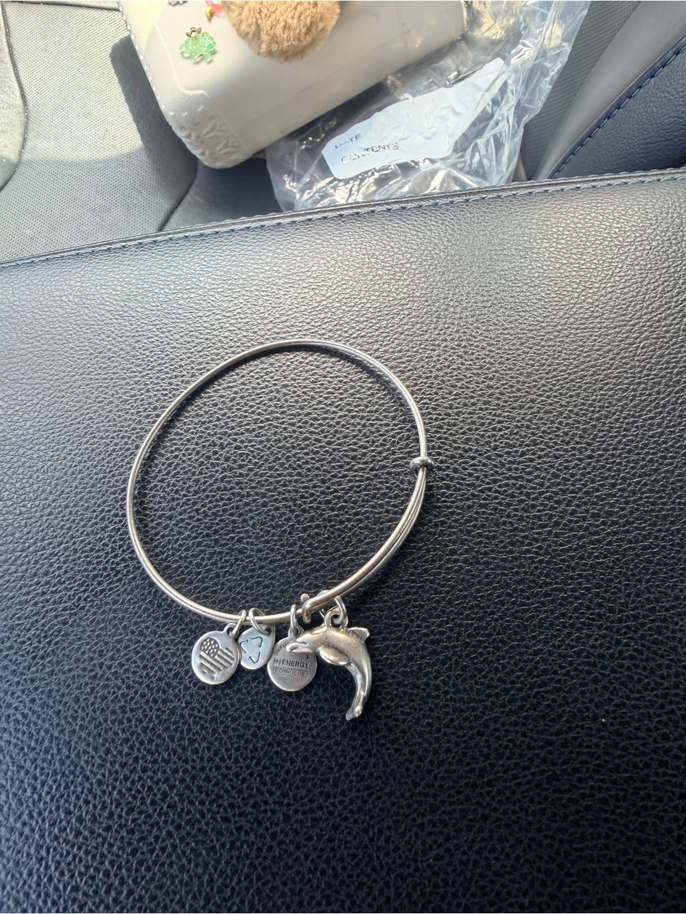 Alex and Ani Mixed Metal Charm Bangle Set in Silver and Rose-Gold Tones - Picture 4 of 11